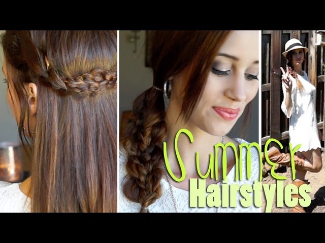 2 Easy Heatless Hairstyles For Summer Outfits Youtube