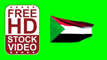 Free Stock Videos – Sudan flag waving on green screen 3D animation