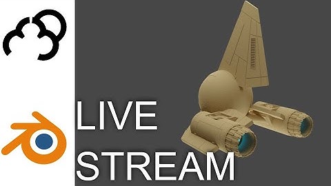 LIVE - Blender Scifi Speeder Bike Modeling Texturing