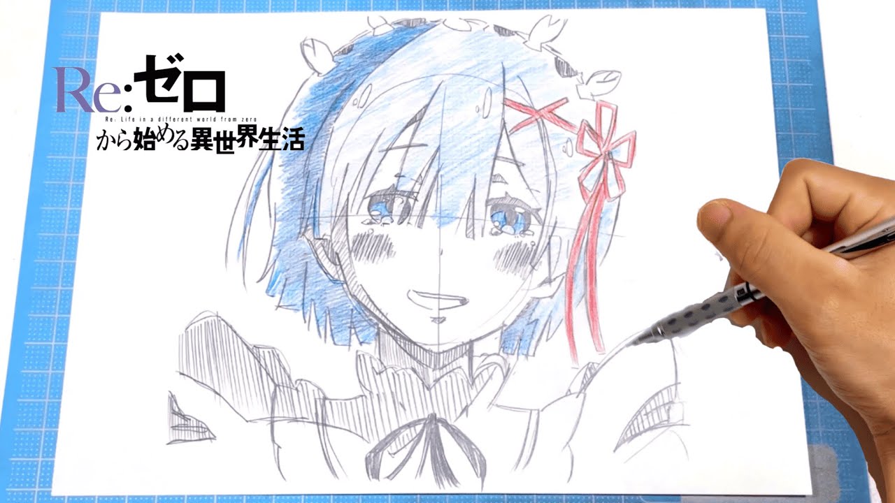 がおう　描き下ろし直筆イラスト色紙　リゼロ　レム image.jpg