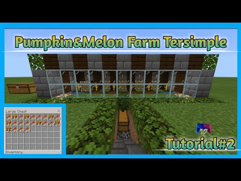 Tutorial Cara Membuat Melon&Pumpkin Farm Tersimple | Tutorialmcpe#2 - YouTube