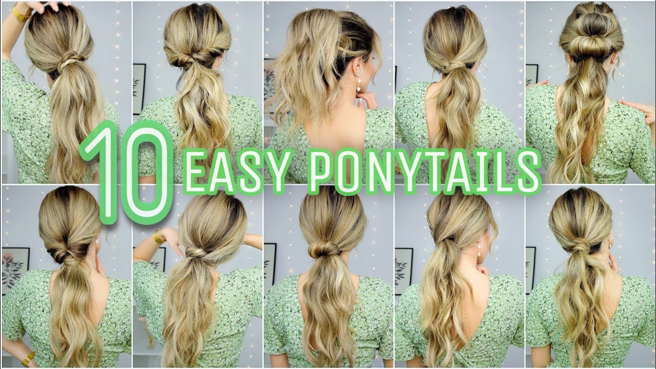 Cute Ponytail Hairstyles for Medium Long Hair l Chic Edgy Ponytail l Quick  and Easy Hairstyles - YouTube