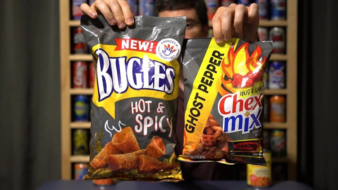 CTC Review 164 Hot & Spicy Bugles vs. Ghost Pepper Chex Mix YouTube