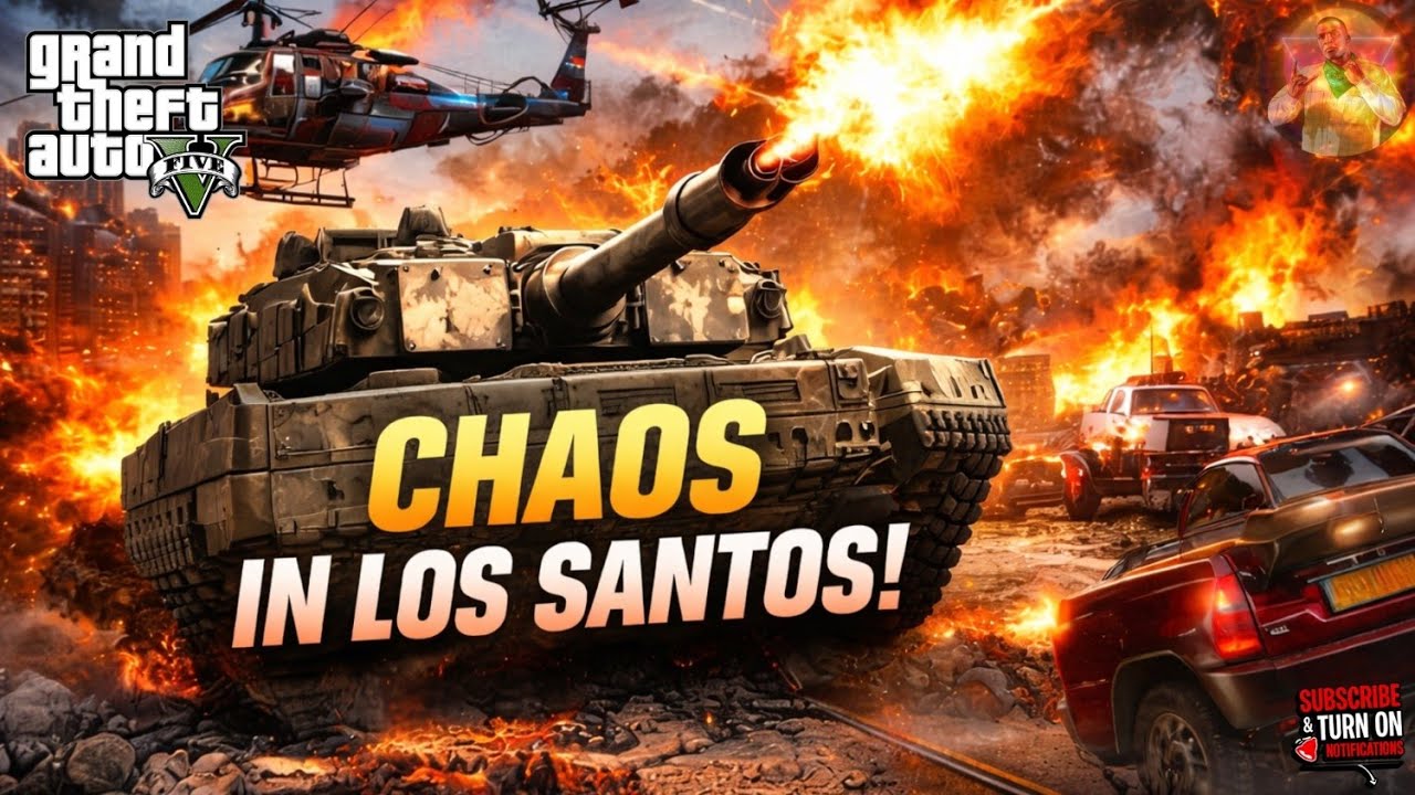 GTA 5 Live | Full On Chaos and Destruction in Los Santos ! | - YouTube
