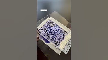 Mandala with stencil #shorts #artworkbyabi #creative #mandala #youtubeshorts #youtube #stencil #art
