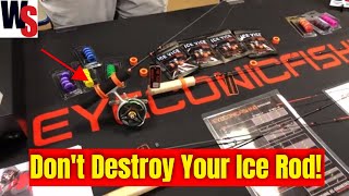 EyeconicFishing Ice Vice Premium Reel Retention Bands Rod Mount System For  Cork or Foam Handles 