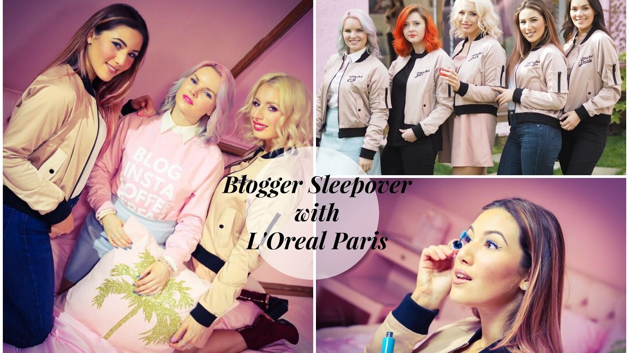 BLOGGER SLEEPOVER WITH L'OREAL PARIS #CURLSQUAD | VLOG | Through Mona's Eyes - YouTube
