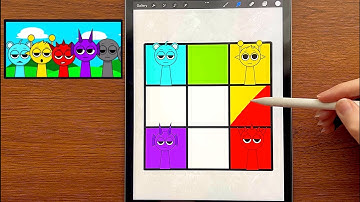 Color Mixing for Sprunki Characters in Procreate! 🎨 #sprunki #colormixing #procreate