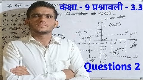 Class 9 maths| Chapter 3.3, Questions 2 |निर्देशांक ज्यामिति | Coordinate Geometry  | NCERT|CBSE||