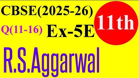 Complex Numbers Class-11th Maths R.S.Aggarwal Solutions|Exercise-5E Class-11th Maths Part-02 CBSE