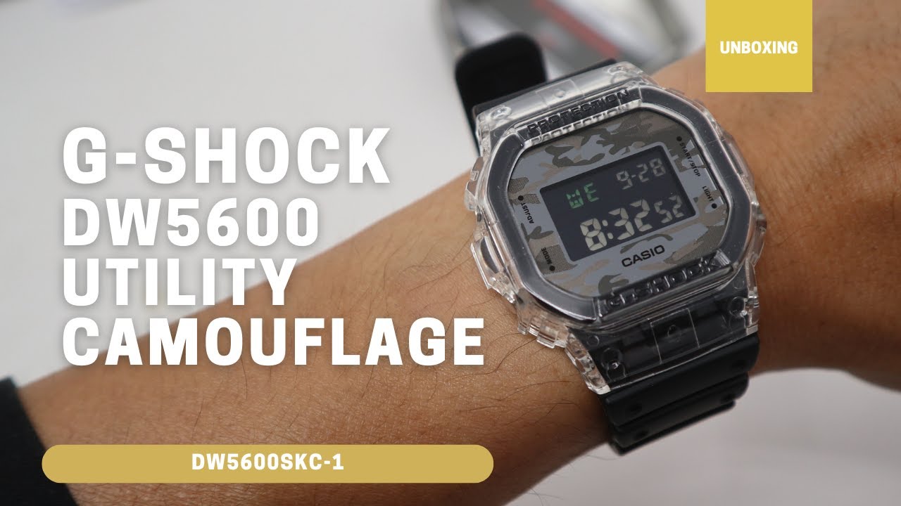 Unboxing G-SHOCK DW5600SKC-1 Neo Utility Camouflage