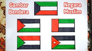 Gambar Bendera Negara Muslim - Negara Timur Tengah - Bendera Mirip Palestina 🥰