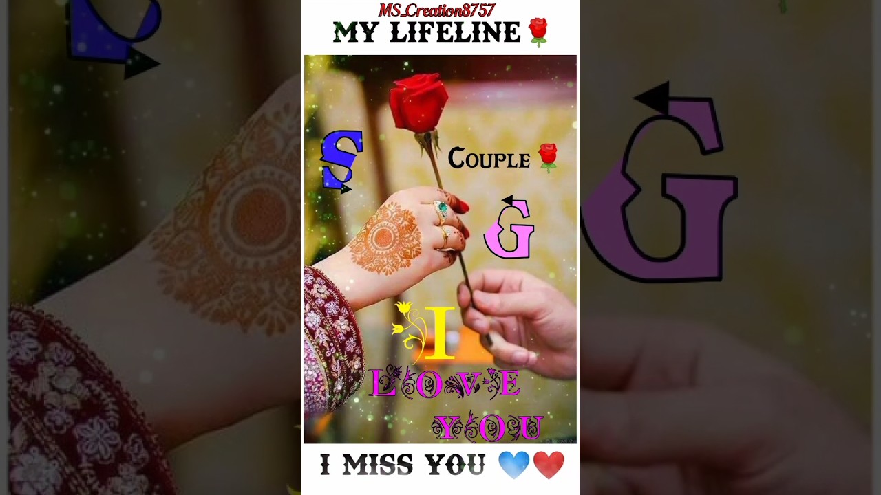 S❤G love status||S...G cute couple🥰||Name art video 💝|| Comment💬 your name😍||