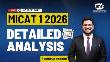 MICAT 1 2026 Detailed Live Analysis: Difficulty Level | MICAT 2026 Expected Cut-off | Debrup Poddar