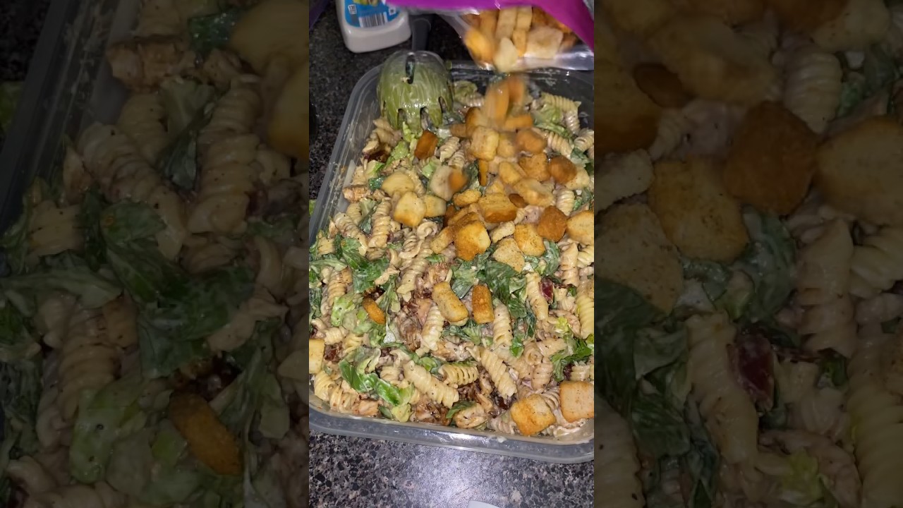 The Best Chicken Caesar Pasta Salad Recipe!! 