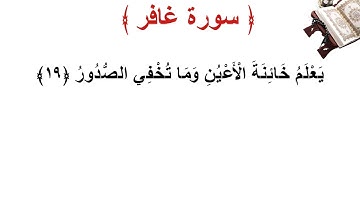 سورة غافر الأية 19