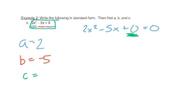 12.1 Quadratic Equations Video