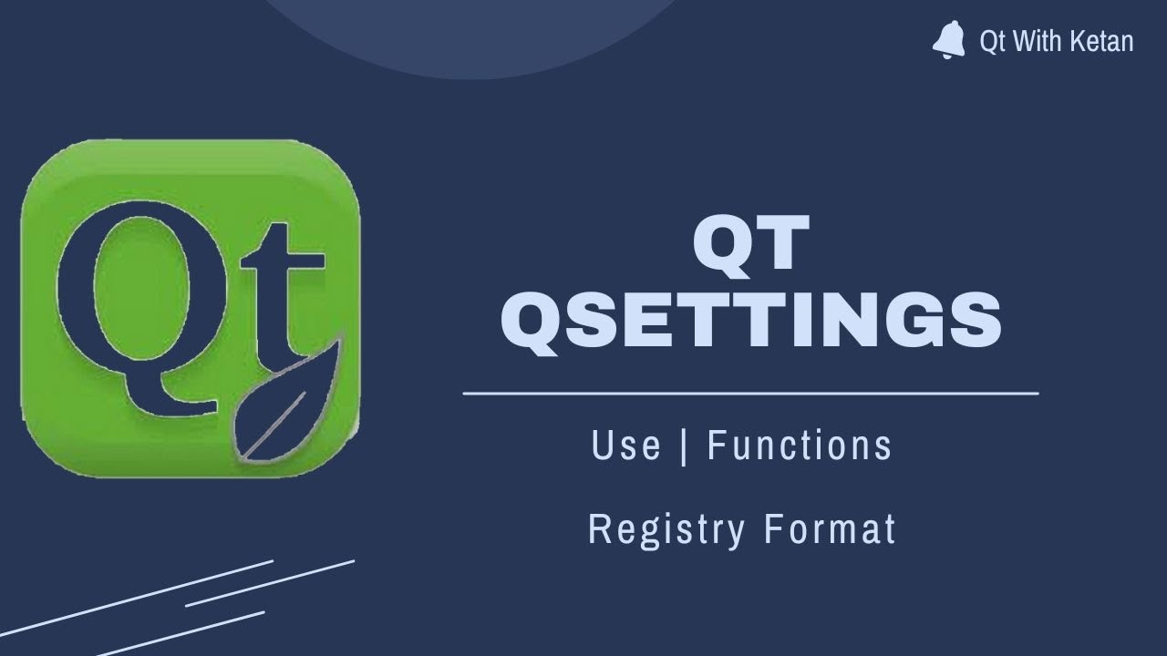 Qt C++ GUI Application Tutorial | Qt QSettings | How to save and read ...