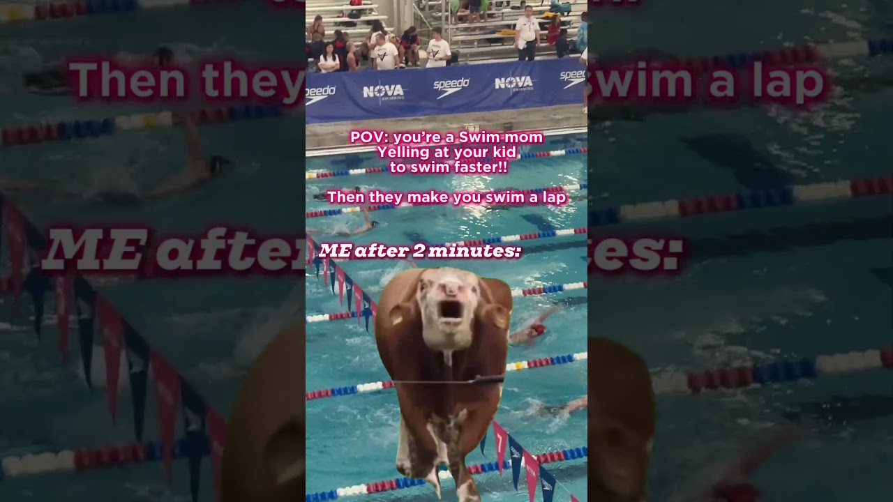 POV: You’re a swim mom yelling, “SWIM FASTER!” from the stands… #parenting #swimming