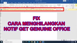 Cara Menghilangkan Notice Get Genuine Office Pada Microsoft Office ( Word, Excel, ppt..) screenshot 1