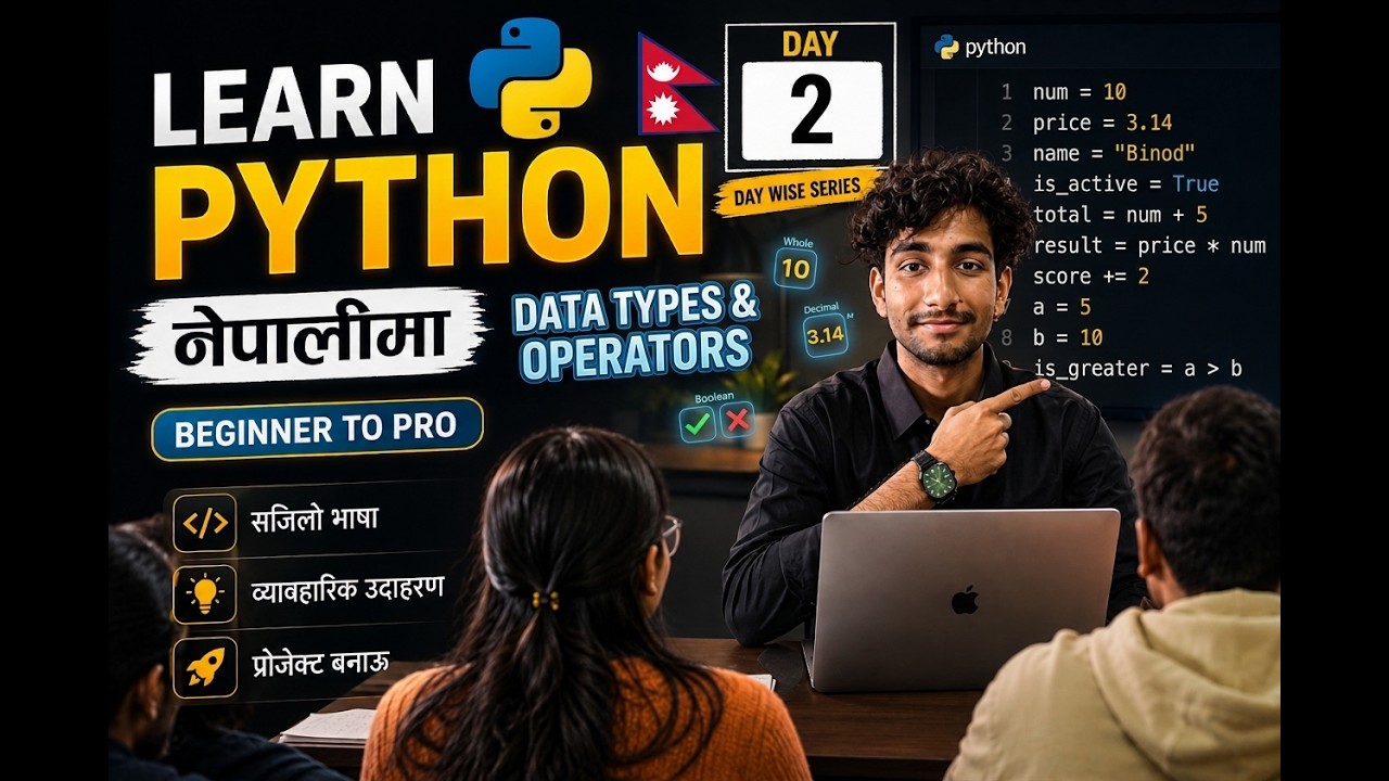 Python Day 2 ||Python Data types and Operators || - YouTube