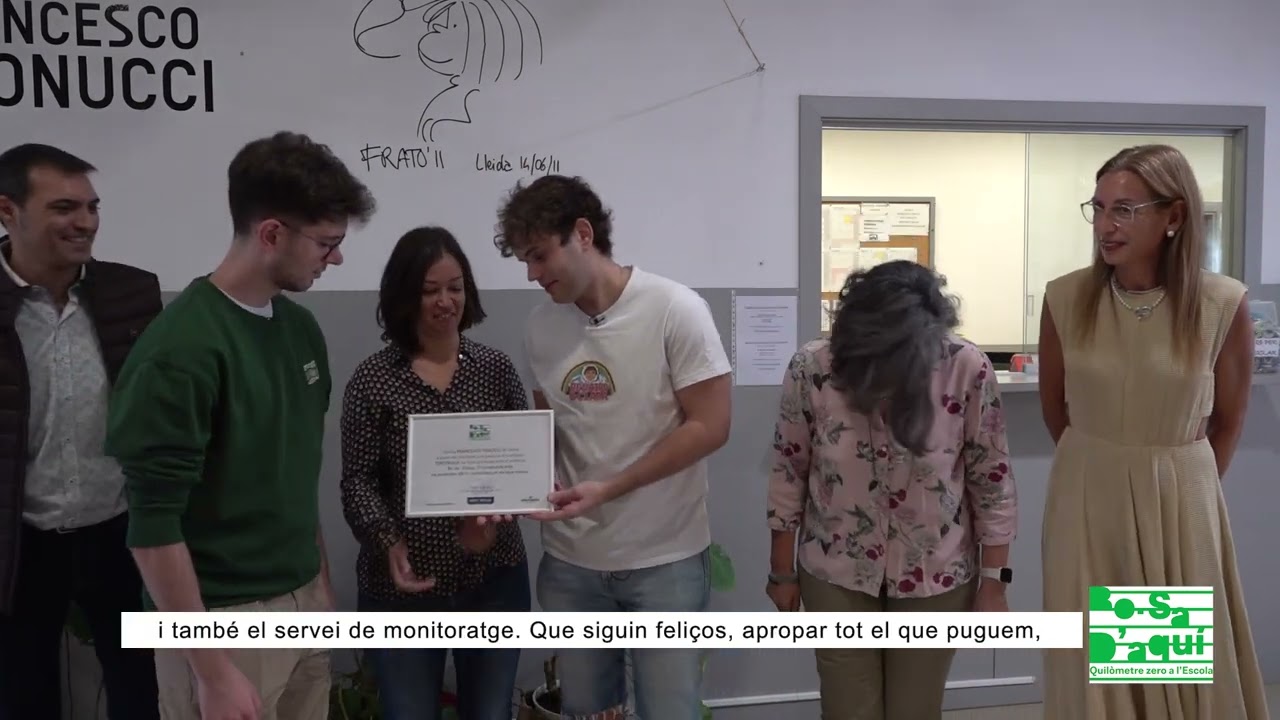 L'Andrés i el Ricard de Sexenni a l'escola Francesco Tonucci de Lleida