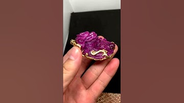 PD1183 | Mặt dây vàng 10k rồng nhả ngọc ruby tự nhiên Lục Yên - Giá 68 triệu - 0921.400.999