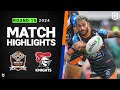 Nrl 2024  wests tigers v knights  match highlights