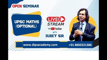 Strategy for UPSC/CSE MATHEMATICS As An Optional Subject