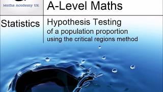 Hypothesis Testing of a Proportion - Critical Regions Method - part 3