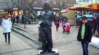 living statues charlie chaplin norwich jan 2012