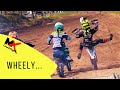 eerste wedstrijden 65cc | wheely start