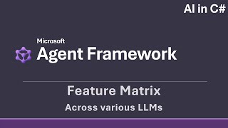 Feature Matrix (Nov. 2025) - AI in C# (Microsoft Agent Framework)