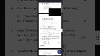 BHAI KHAN SINGH NABHA BA/BSC SEM-6 NUMERICAL ANALYSIS QUESTION PAPER 2022
