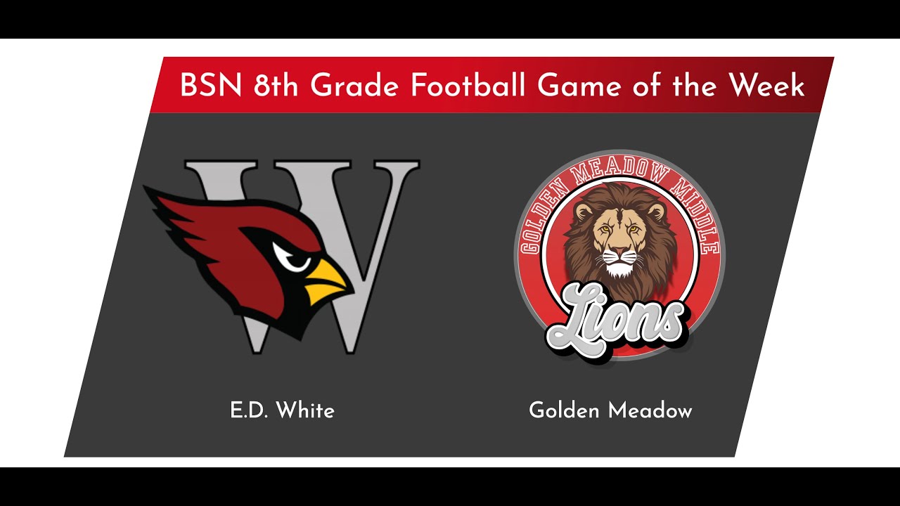 E.D. White vs. Golden Meadow 8th Grade Football Game (10-7-25)