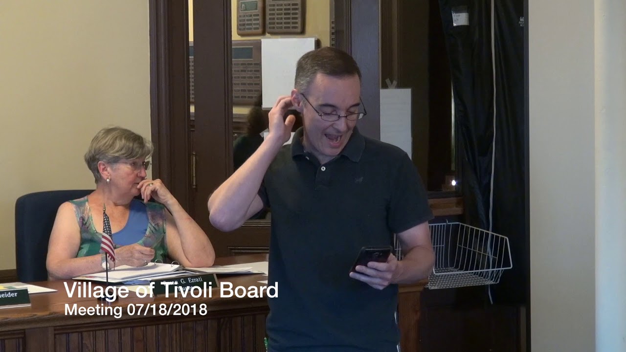 Village of Tivoli Board of Trustees Meeting 07/18/2018 - YouTube