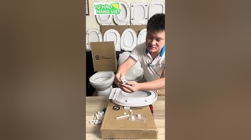 Bộ nắp tròn bầu rơi êm dầy lắp cho bồn cầu 2 khối đời cũ