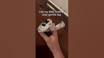 I let my little brother play Gorilla Tag #gorillatag