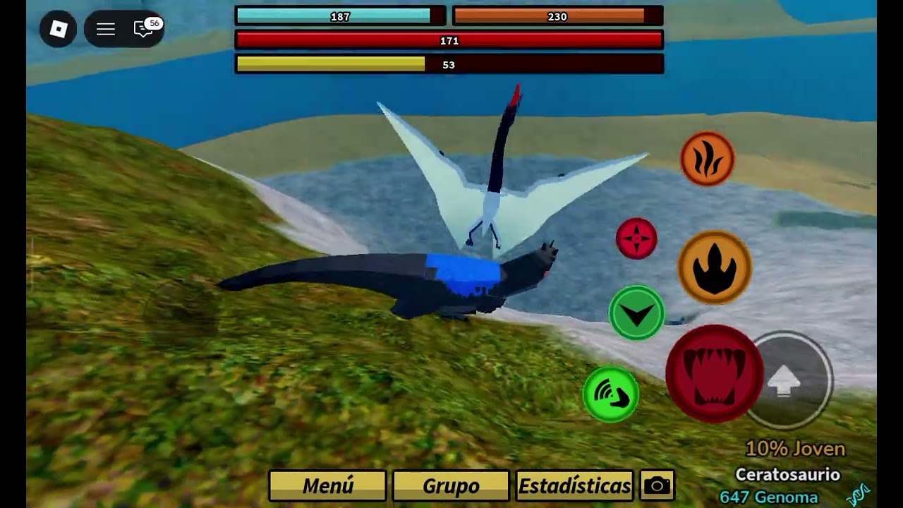 Jugando como ceratosaurio