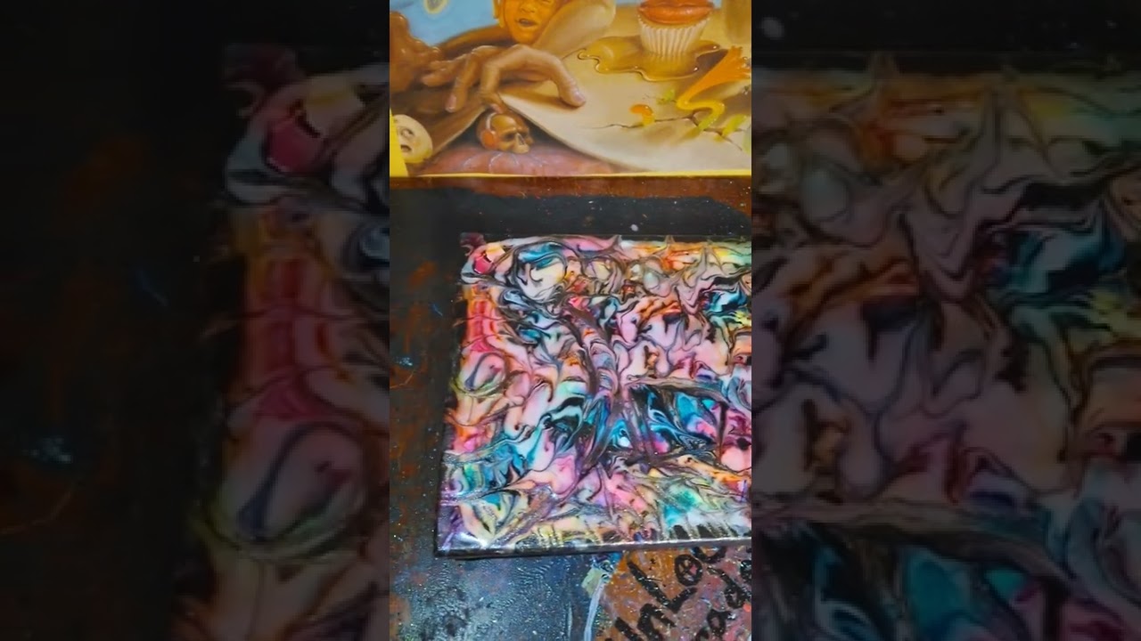 colorful abstract expressionism painting. 