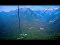 4k Traveling Gondola/Cable car downwards, Velika Planina, Kamnik,