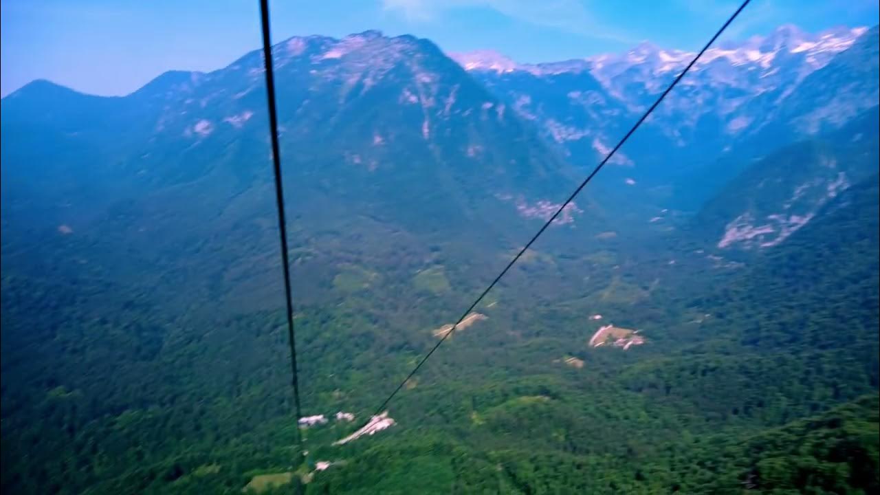 4k Traveling Gondola/Cable car downwards, Velika Planina, Kamnik, YouTube
