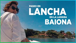 Paseo en lancha en la Playa Ladeira de Baiona. GALICIA / PONTEVEDRA