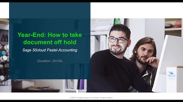 Sage 50cloud Pastel (ZA) - How do I take documents off of hold after Year-End?
