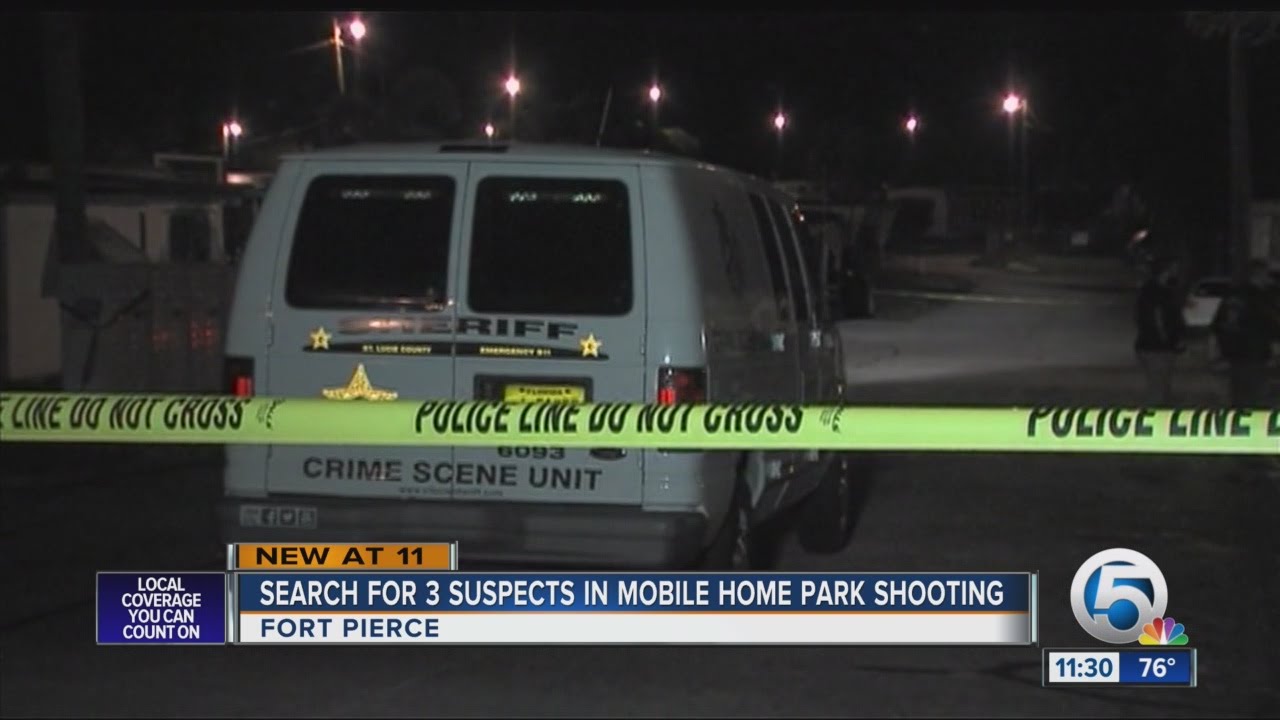 Search for 3 suspects in mobile home park shooting - YouTube