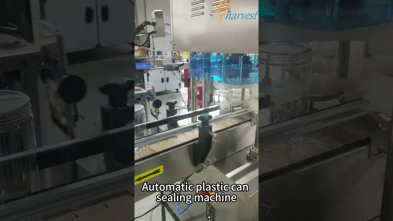 Industrial Auto Plastic Can Seamer Airtight Seal Tech For Powder Liquid Granular Products