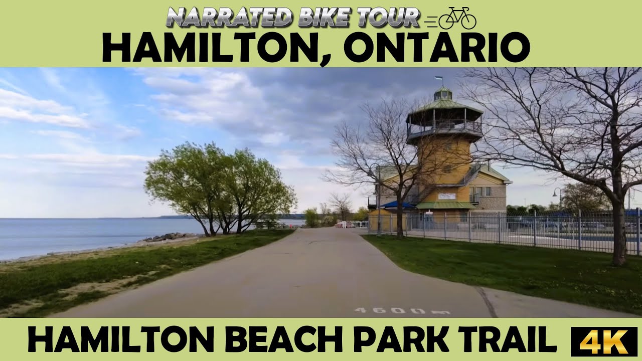 🌅 Hamilton Beach Park Trail, Ontario  🚲✨4K Bike Ride