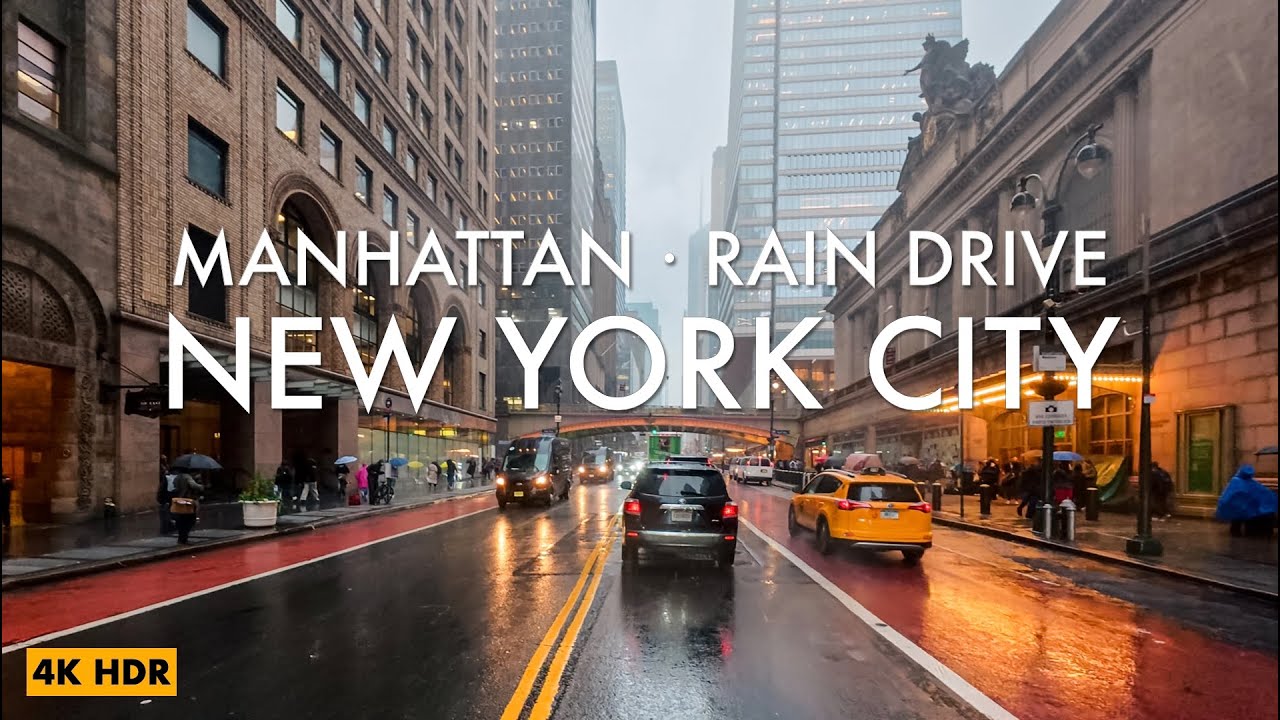 New York City 4K Rain Drive | Queens → Manhattan - YouTube