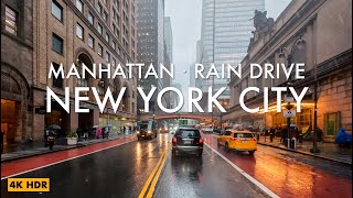 New York City 4K Rain Drive | Queens → Manhattan