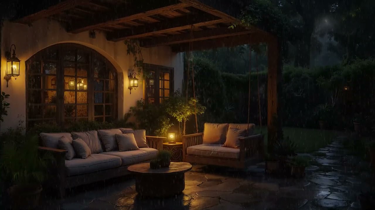 (NO ADS) Relaxing Piano Music with Gentle Rain Sounds for Deep Sleep, Stress Relief